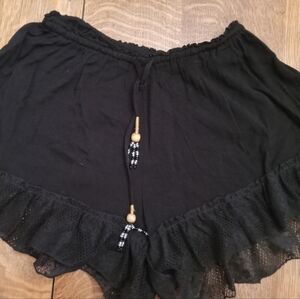 POL Beach Boho Black Shorts Size Small
